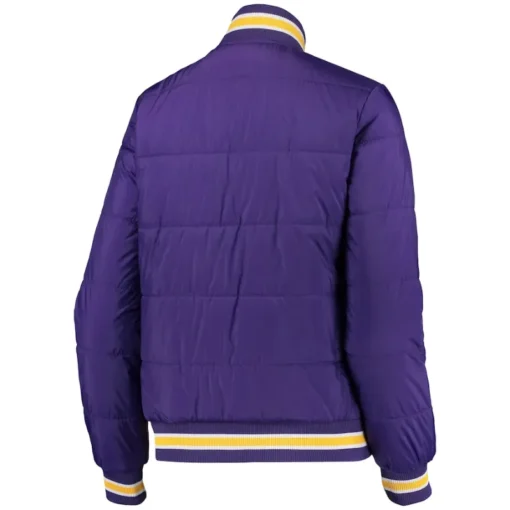 Dubois Minnesota Vikings Purple Zip Puffer Jacket Men