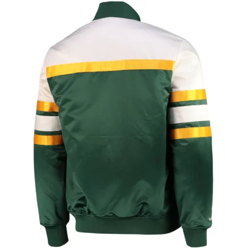Evans Green Bay Packers Satin Varsity Jacket Men