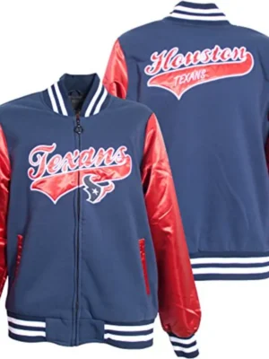 Franklin Houston Texans Blue Zip Bomber Jacket
