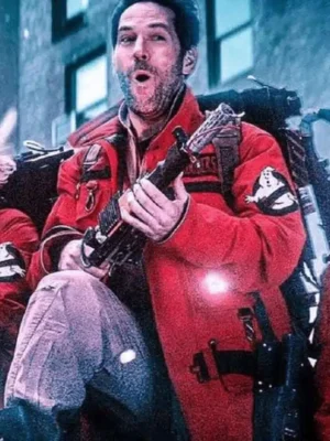 Ghostbusters Frozen Empire Paul Rudd Red Jacket