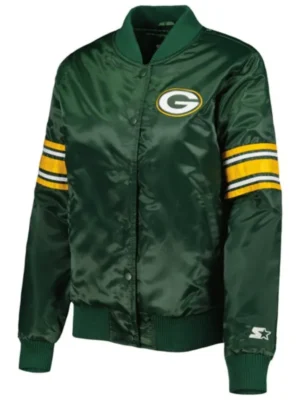 Hess Green Bay Packers Satin Full-Snap Varsity Jacket
