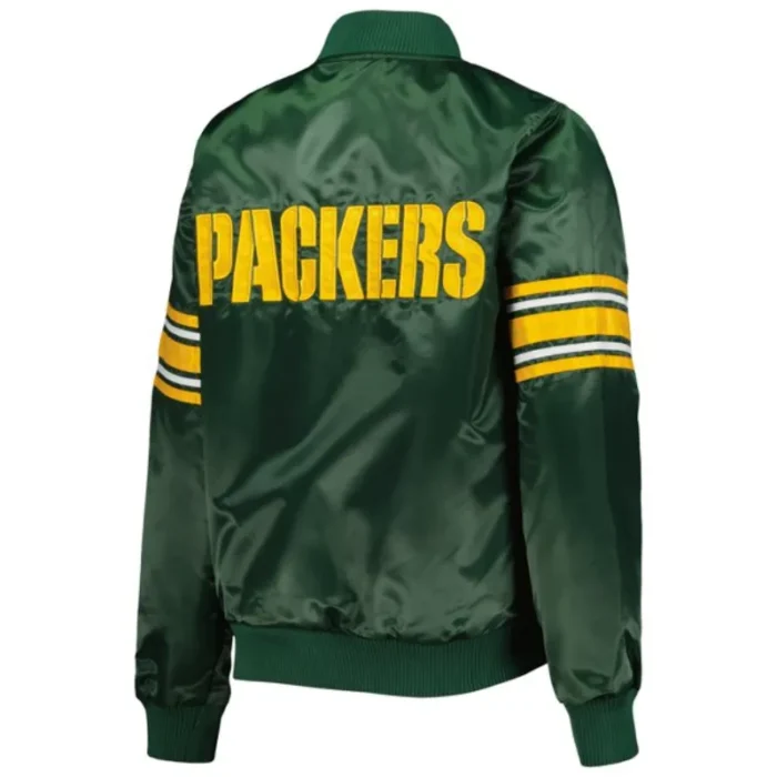 Hess Green Bay Packers Satin Full-Snap Varsity Jacket Men