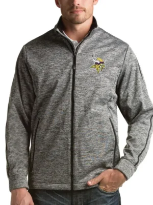 Ivan T Minnesota Vikings Zip Grey Track Jacket