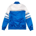 James H Detroit Lions Blue Satin Varsity Jacket Buy
