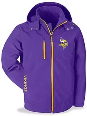 Jerry C Minnesota Vikings Purple Detachable Hooded Jacket
