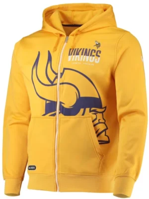 John G Minnesota Vikings Yellow Fleece Zip Hoodie