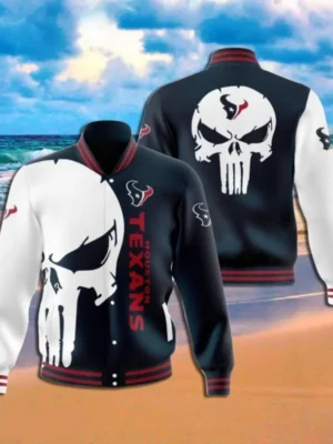 Katz Houston Texans Skull Varsity Jacket