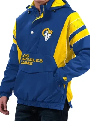 LA Rams Home Team Blue Starter Pullover Hoodie Jacket