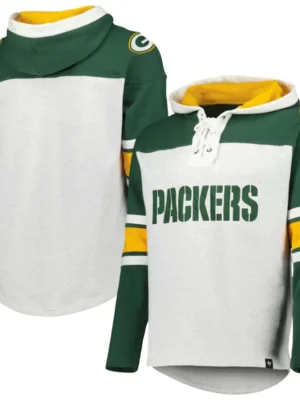Lace Up Green Bay Packers Pullover Hoodie