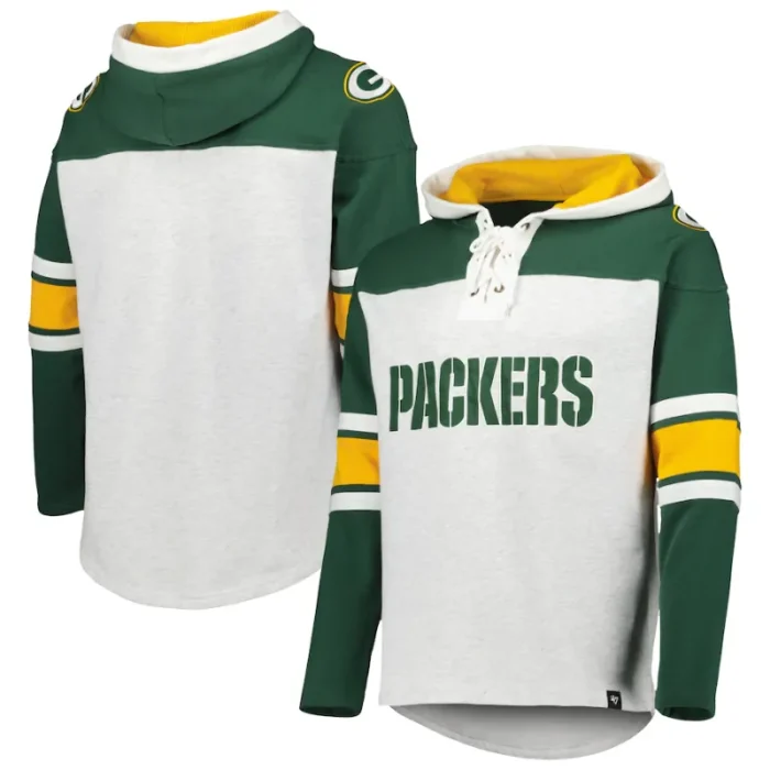 Lace Up Green Bay Packers Pullover Hoodie