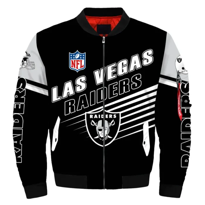 Las Vegas Raiders Bomber Black Jacket