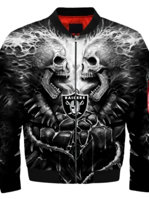 Las Vegas Raiders Bomber Print Jacket