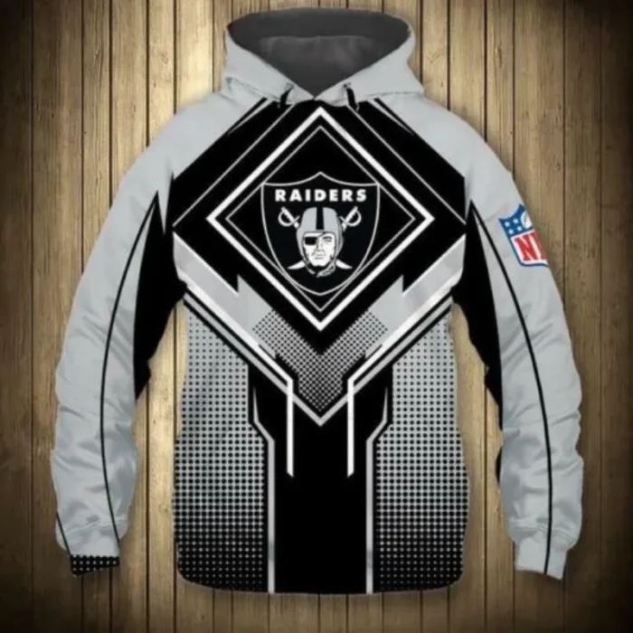 Las Vegas Raiders Pullover Hoodie Grey