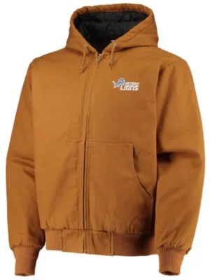 Leslie I Detroit Lions Zip Bomber Hoodie Jacket