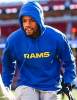 Los Angeles Rams Sideline Blue Hoodie
