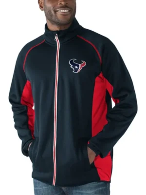 McGregor Houston Texans Zip Blue Track Jacket