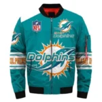 Miami Dolphins Bomber Zip Jacket