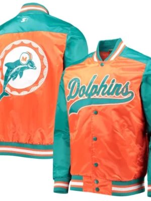 Miami Dolphins Satin Orange Jacket