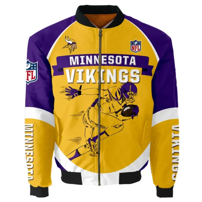 Minnesota Vikings Bomber Zip Jacket