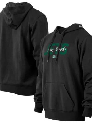 NY Jets Black Hoodie Pullover