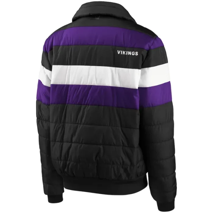 Nesbitt Minnesota Vikings Black Zip Puffer Jacket Men