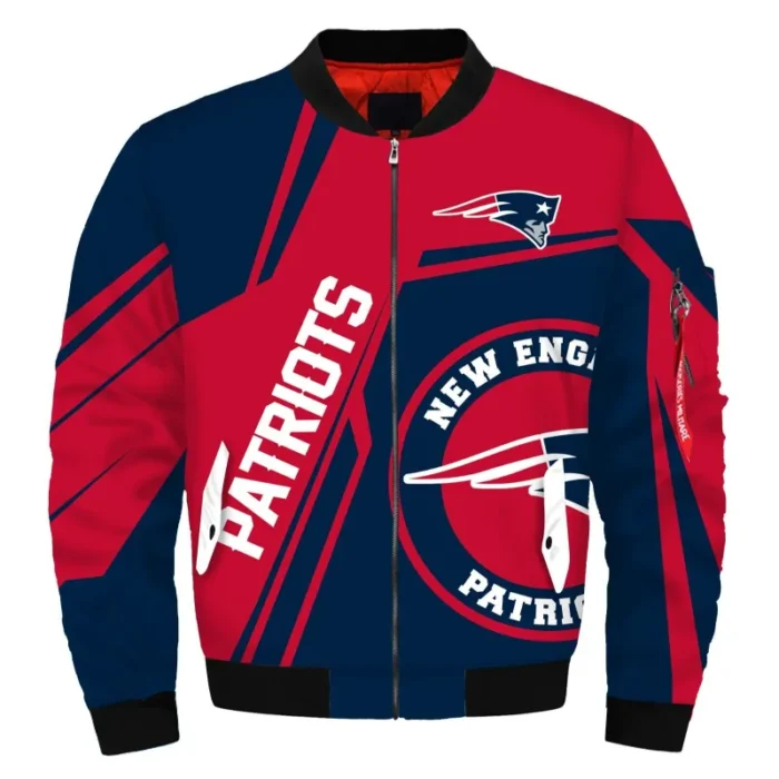 New England Patriots Bomber Zip Jacket