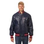 New England Patriots Leather Jacket Men