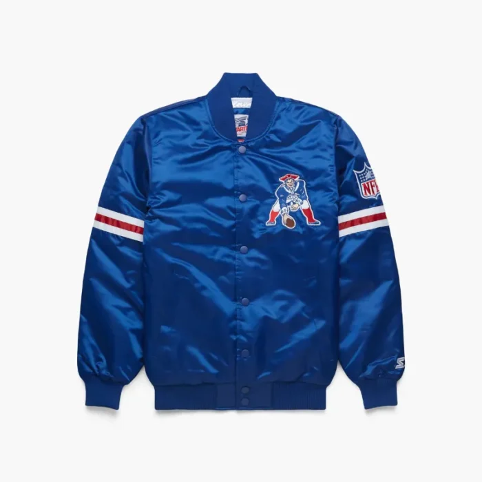 New England Patriots Satin Blue Jacket