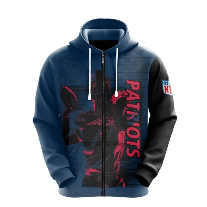 New England Patriots Zip Up Hoodie