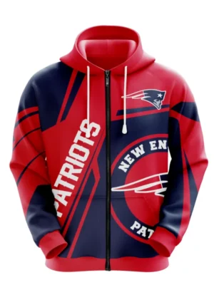 New England Patriots Zip Up Hoodie
