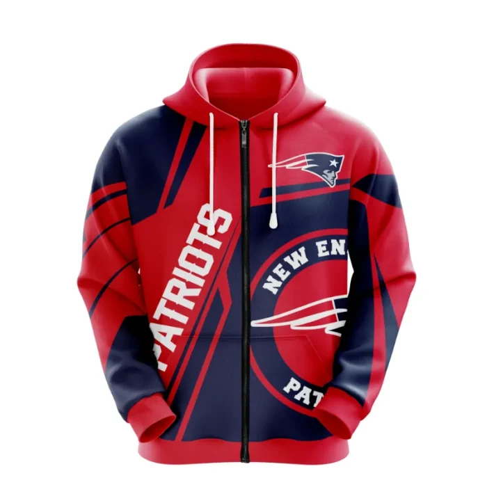 New England Patriots Zip Up Hoodie