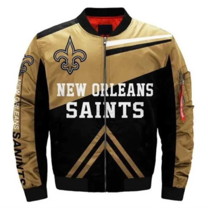 New Orleans Saints Bomber Zip Jacket