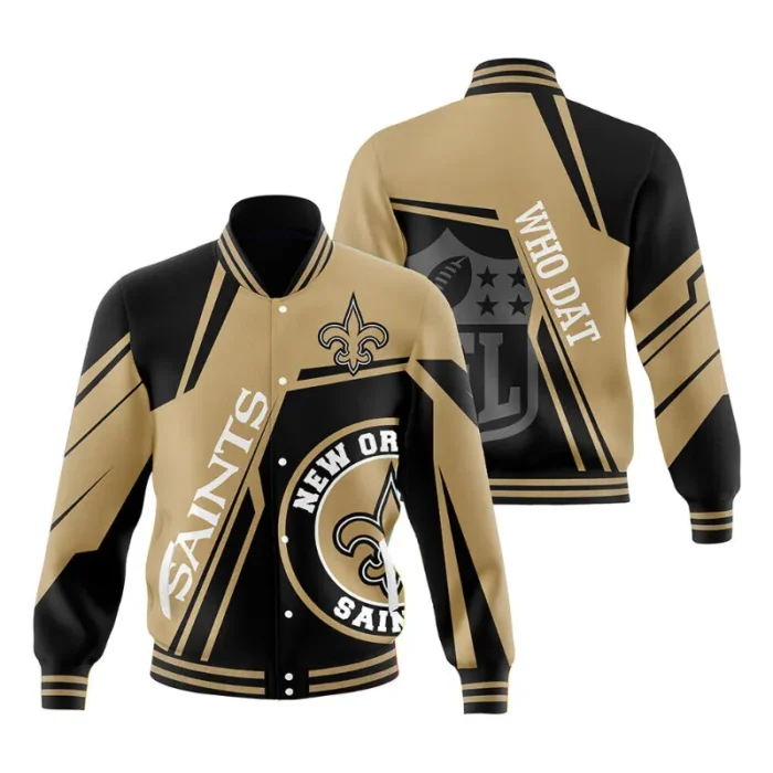 New Orleans Saints Varsity Button Jacket