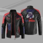 New York Giants Leather Black Jacket