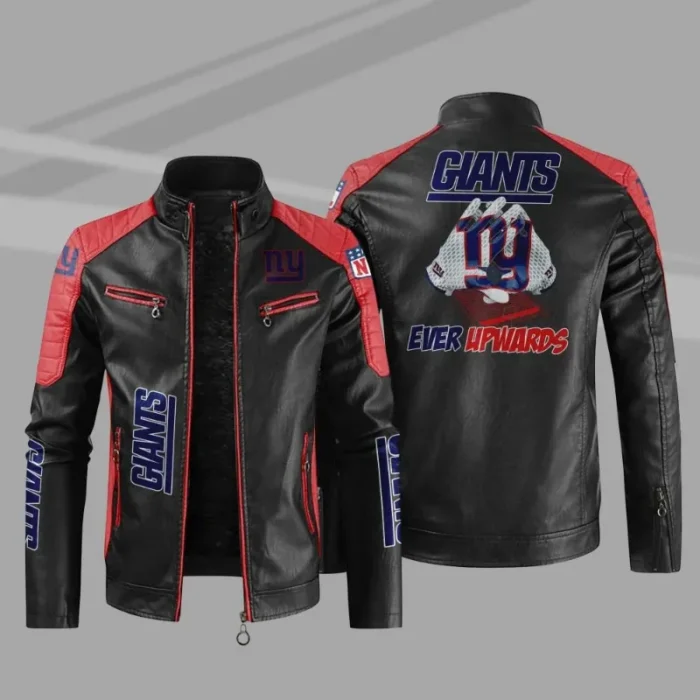 New York Giants Leather Black Jacket