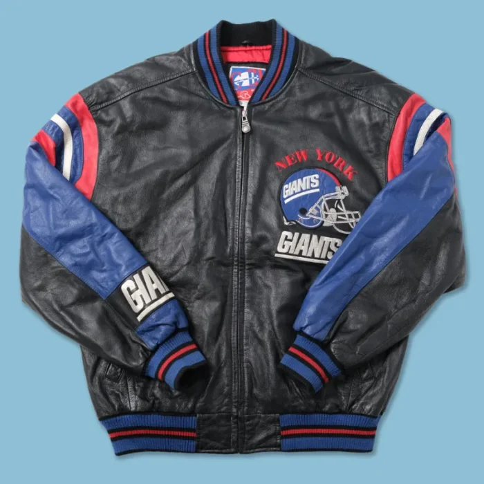 New York Giants Leather Zip Jacket