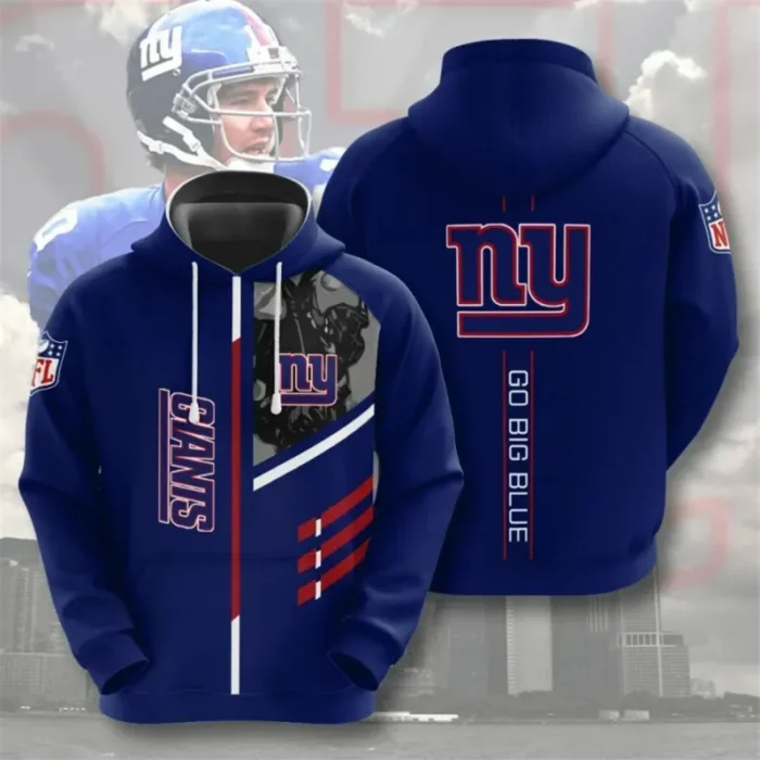 New York Giants Pullover Blue Hoodie