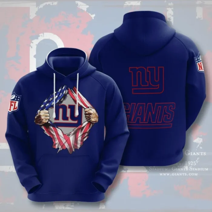 New York Giants Pullover Hoodie Print