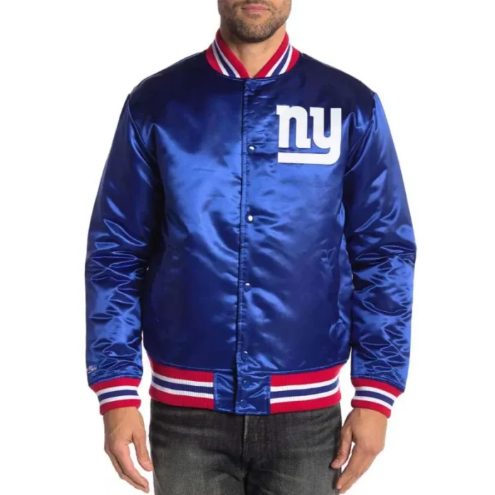 New York Giants Satin Letterman Jacket