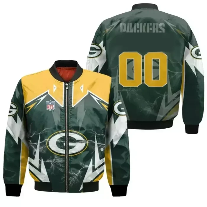 Paul I Green Bay Packers Print Bomber Jacket