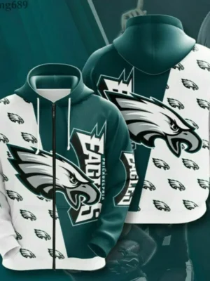 Philadelphia Eagles Logo Zip Up Hoodie