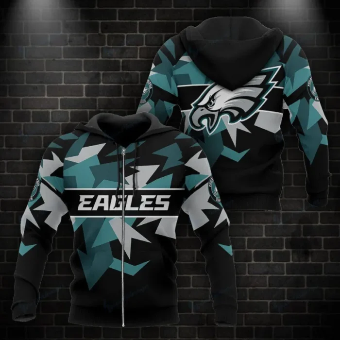 Philadelphia Eagles Zip Up Camo Hoodie