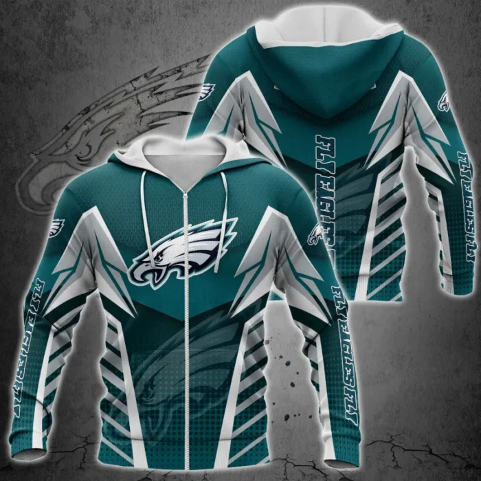 Philadelphia Eagles Zip Up Hoodie Men