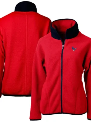 Phillips Houston Texans Red Sherpa Zip Jacket