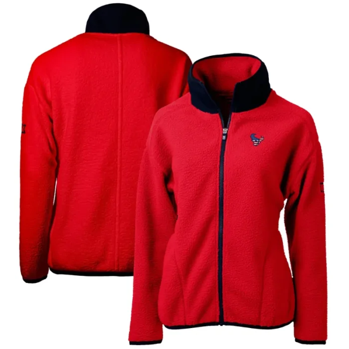 Phillips Houston Texans Red Sherpa Zip Jacket