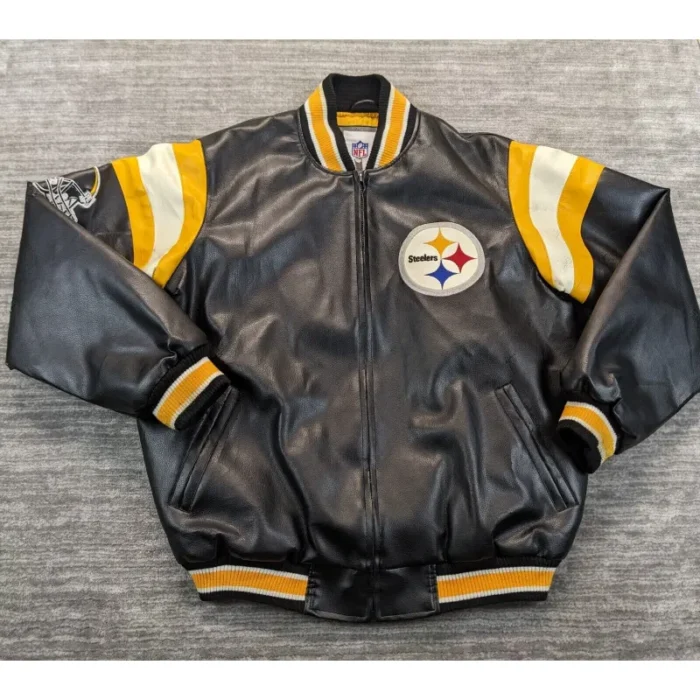 Pittsburgh Steelers Leather Bomber Jacket