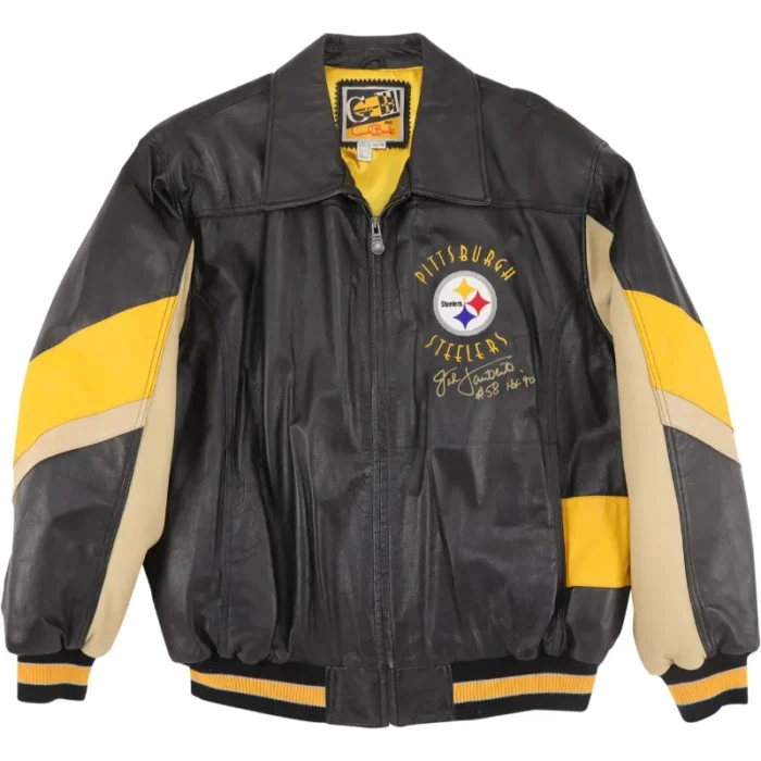 Pittsburgh Steelers Leather Zip Jacket