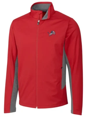 Quinton S Detroit Lions Red Zip Track Jacket