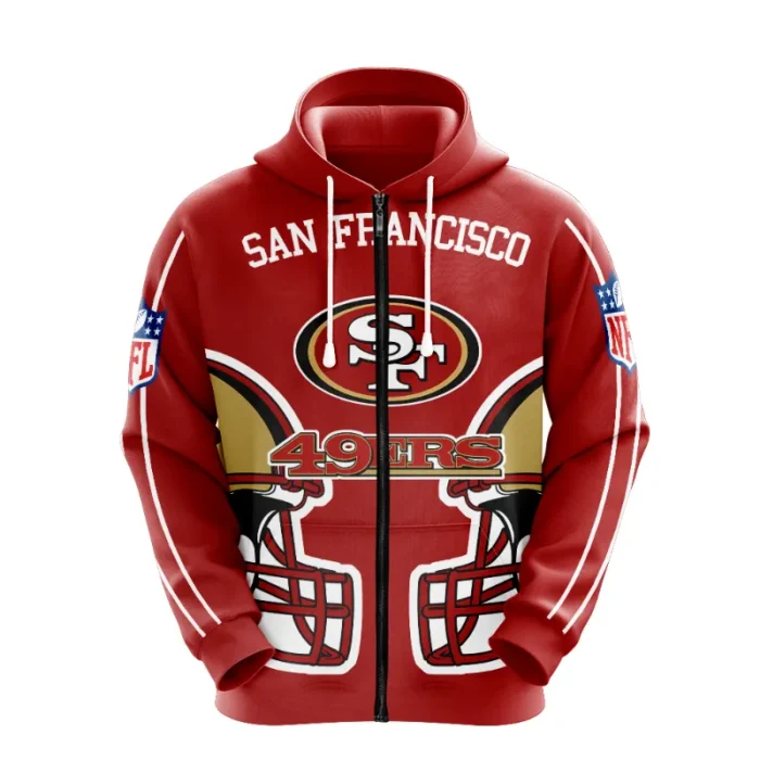 San Francisco 49ers Zip Up Fleece Hoodie