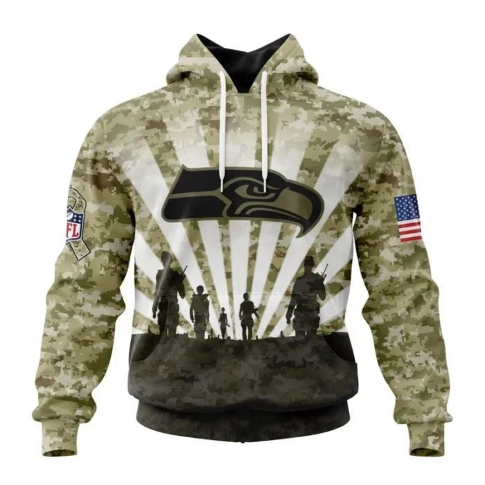 Seahawks Salute To Service Camo Hoodie